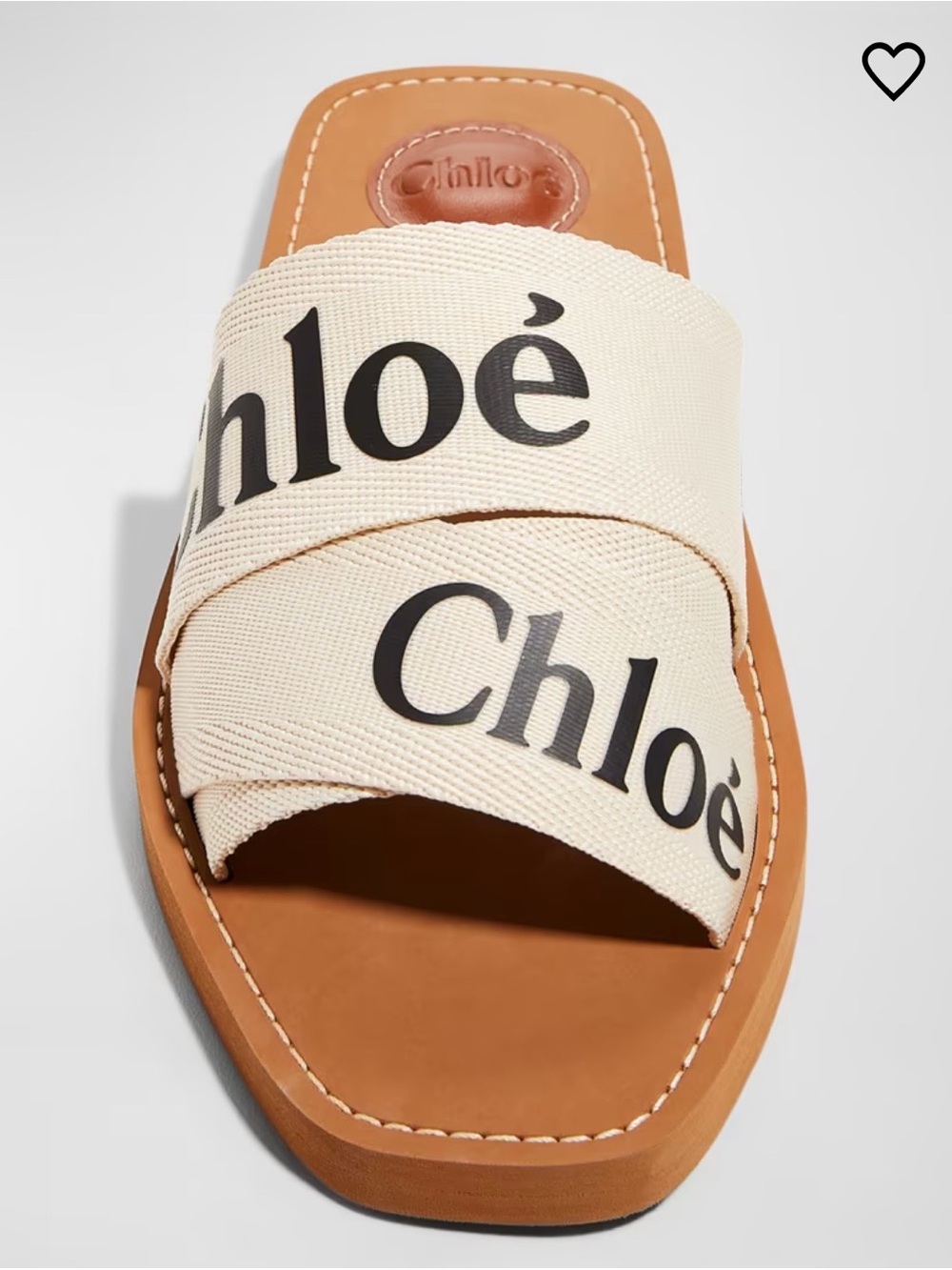 Brand New Chloé Woody Logo Slide Sandal size 38